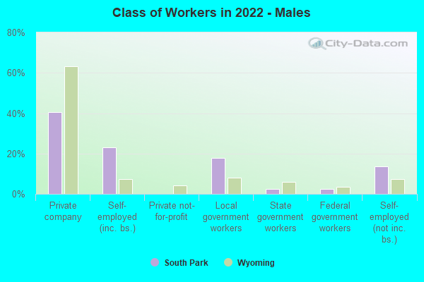 Class of Workers in 2022 - Males