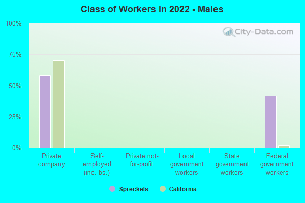 Class of Workers in 2022 - Males