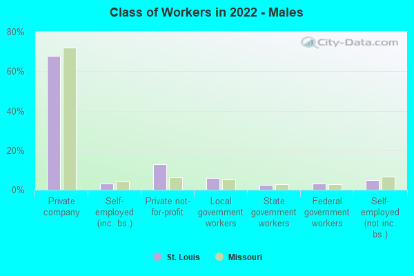 Class of Workers in 2022 - Males