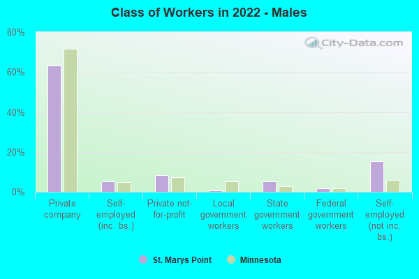 Class of Workers in 2022 - Males