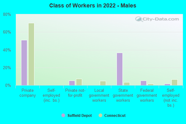 Class of Workers in 2022 - Males