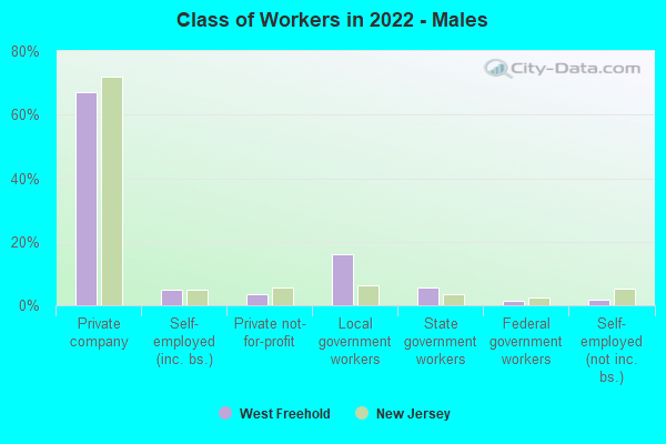 Class of Workers in 2022 - Males