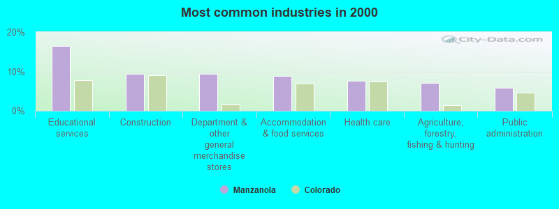 Most common industries 