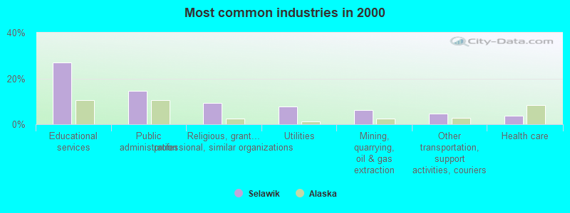 Most common industries 