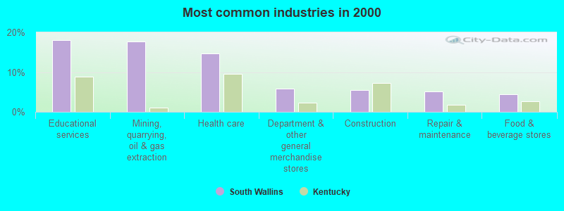 Most common industries 