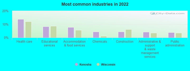 Most common industries in 2021