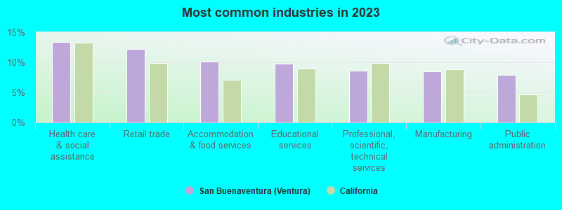 Most common industries in 2022