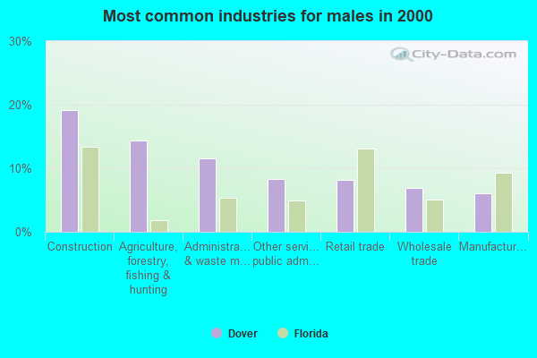 Dover Florida FL 33527 profile - Common Industries Males 2000 Dover FL Small 