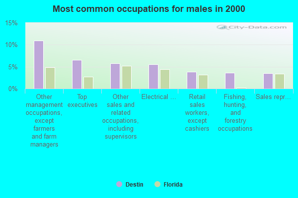 Common Occupations Male 2000 Destin FL Small 