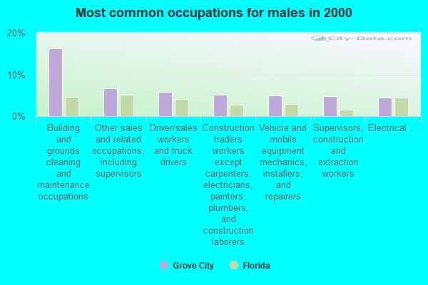 Grove City Florida FL 34224 - Common Occupations Male 2000 Grove City FL Small 