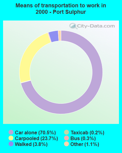 Means of transportation to work in 2000 - Port Sulphur
