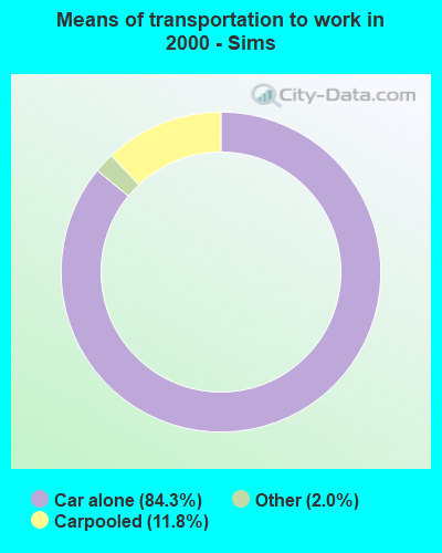 Means of transportation to work - Sims