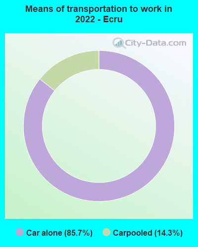 Means of transportation to work in 2022 - Ecru