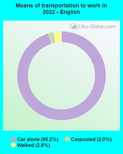 Means of transportation to work in 2022 - English