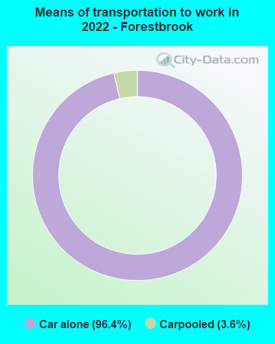 Means of transportation to work in 2022 - Forestbrook