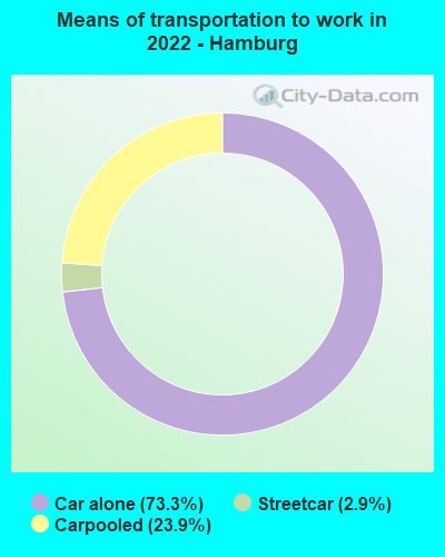 Means of transportation to work in 2022 - Hamburg