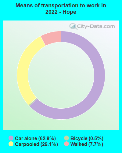 Means of transportation to work in 2022 - Hope