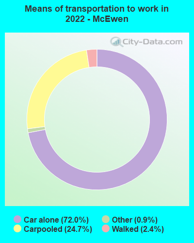 Means of transportation to work in 2022 - McEwen