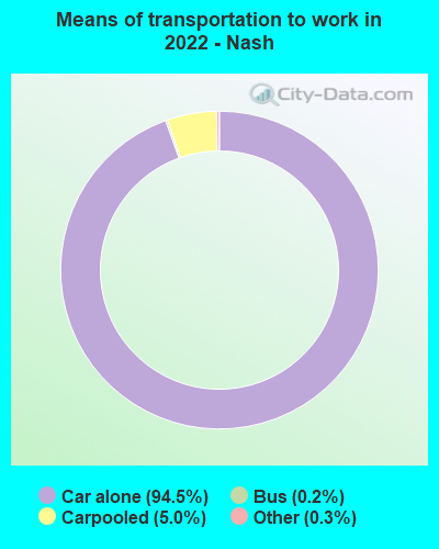 Means of transportation to work in 2022 - Nash