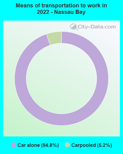 Means of transportation to work in 2022 - Nassau Bay