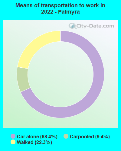 Means of transportation to work in 2022 - Palmyra