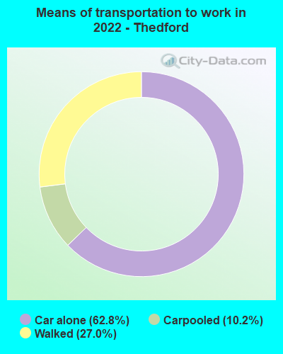 Means of transportation to work in 2022 - Thedford