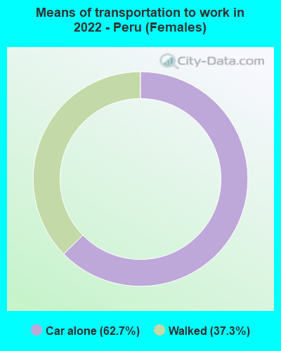 Means of transportation to work in 2022 - Peru (Females)