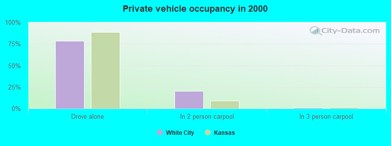 Private vehicle occupancy in 2000