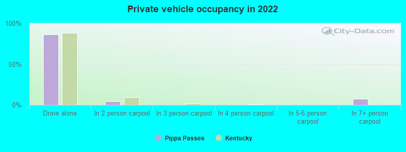 Private vehicle occupancy in 2022