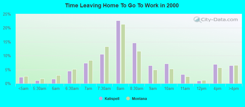 Time Leaving Home To Go To Work in 2000