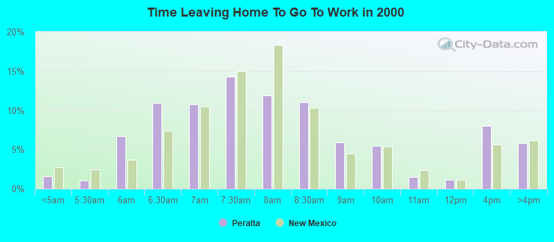 Time Leaving Home To Go To Work in 2000