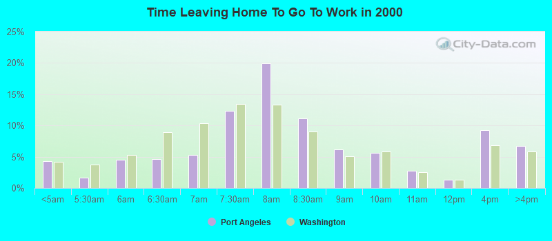 Time Leaving Home To Go To Work in 2000