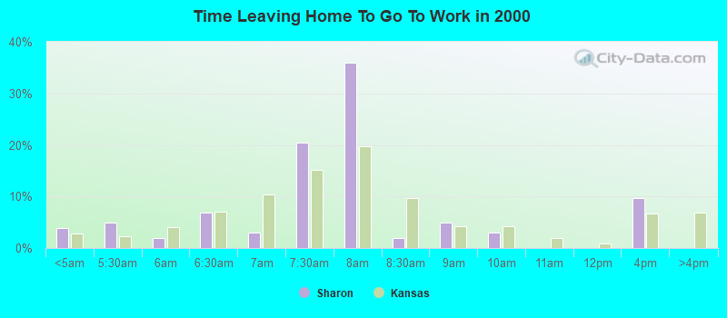 Time Leaving Home To Go To Work in 2000