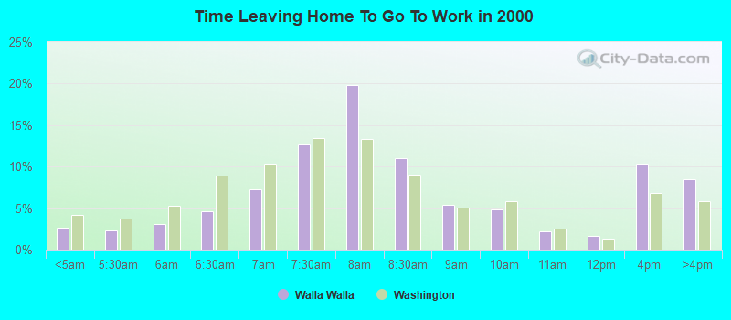 Time Leaving Home To Go To Work in 2000