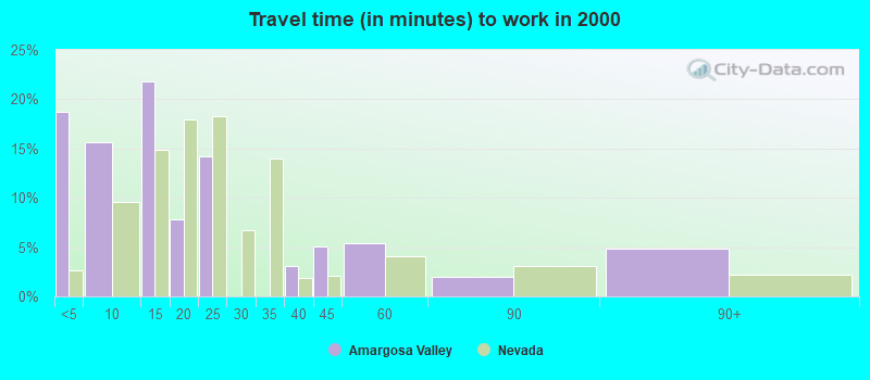 Travel time (in minutes) to work