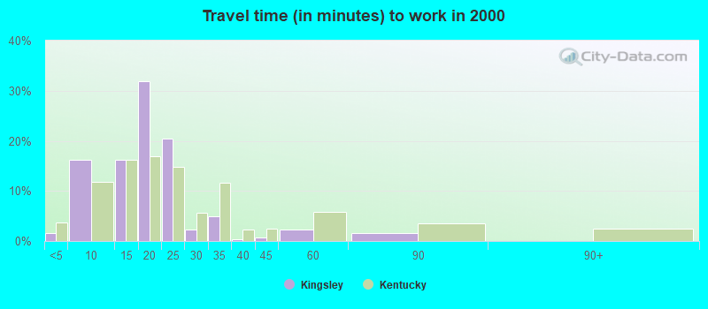 Travel time (in minutes) to work