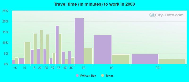 Travel time (in minutes) to work