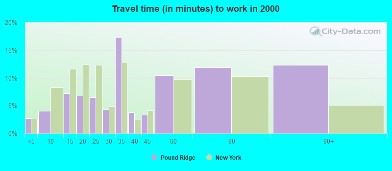 Travel time (in minutes) to work