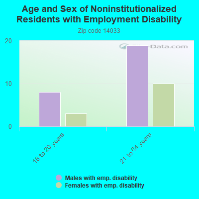 Age and Sex of Noninstitutionalized Residents with Employment Disability