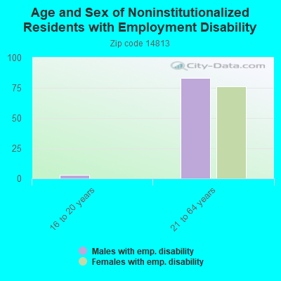 Age and Sex of Noninstitutionalized Residents with Employment Disability