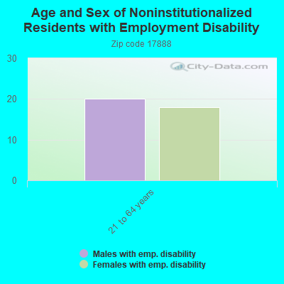 Age and Sex of Noninstitutionalized Residents with Employment Disability