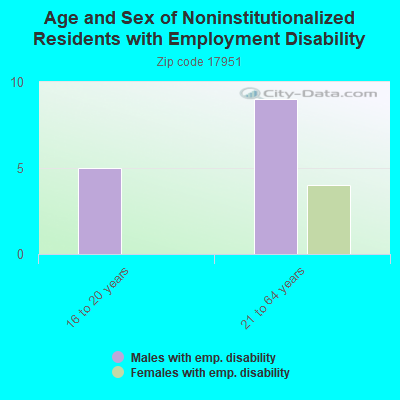 Age and Sex of Noninstitutionalized Residents with Employment Disability