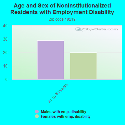 Age and Sex of Noninstitutionalized Residents with Employment Disability