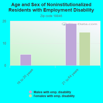 Age and Sex of Noninstitutionalized Residents with Employment Disability