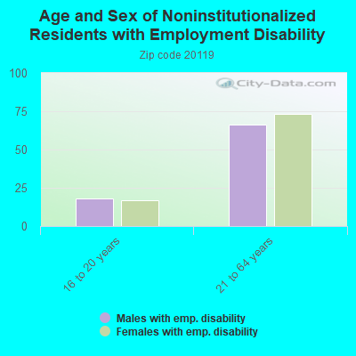 Age and Sex of Noninstitutionalized Residents with Employment Disability