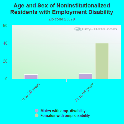 Age and Sex of Noninstitutionalized Residents with Employment Disability