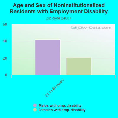 Age and Sex of Noninstitutionalized Residents with Employment Disability