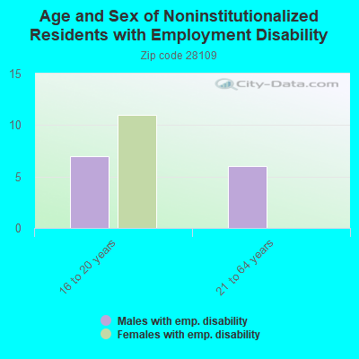 Age and Sex of Noninstitutionalized Residents with Employment Disability