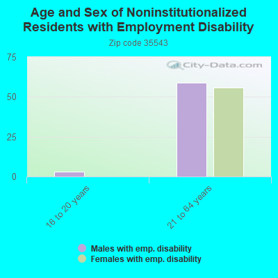 Age and Sex of Noninstitutionalized Residents with Employment Disability