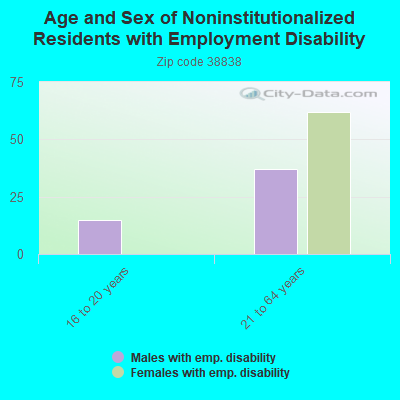 Age and Sex of Noninstitutionalized Residents with Employment Disability